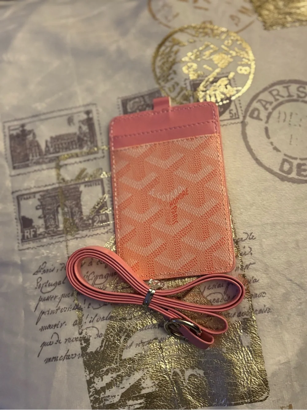 Pink Card ID Holder with Matching Lanyard